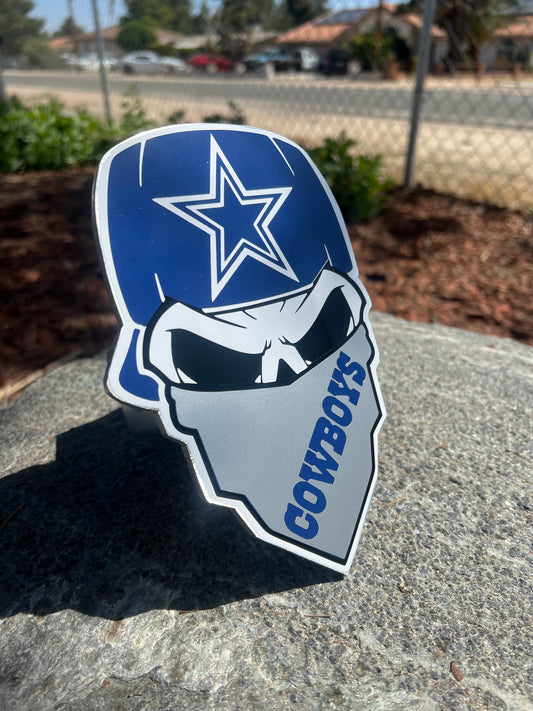 Cowboys bandit hitch cover (blue and gray)